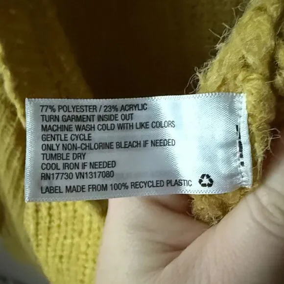 Ava & Viv Plus Size Mustard Yellow Knit V Neck Button Front Long Sleeve Cardigan - Picture 4 of 4